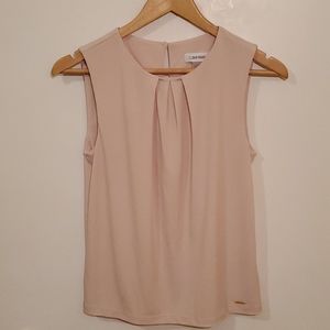 Soft Pink Calvin Klein Sleeveless Blouse Small